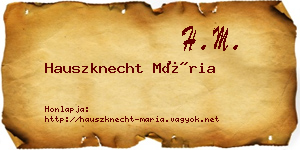 Hauszknecht Mária névjegykártya