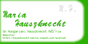 maria hauszknecht business card